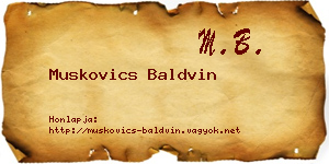 Muskovics Baldvin névjegykártya